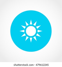 sun Icon Isolated on White Background