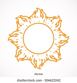 Sun icon isolated on white background