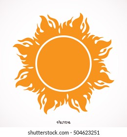 Sun icon isolated on white background