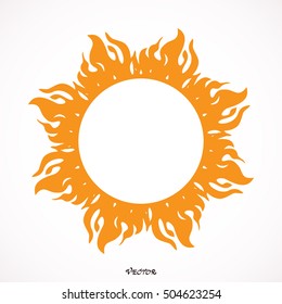 Sun icon isolated on white background