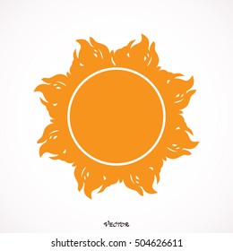 Sun icon isolated on white background
