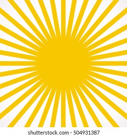 Sun icon isolated on the white background. Vector illustration.