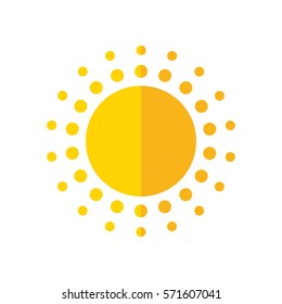 Sun icon isolated on white background