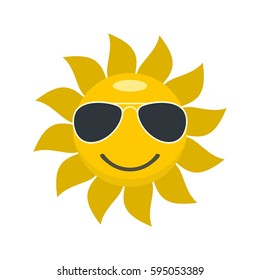 Sun icon isolated on white background vector illustration
