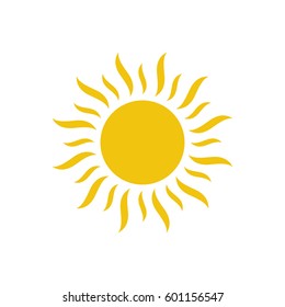 Sun icon isolated on white background. Vector illustration