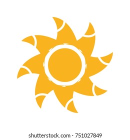Sun icon isolated on white background, Vector illustration