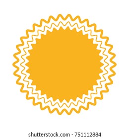 Sun icon isolated on white background, Vector illustration
