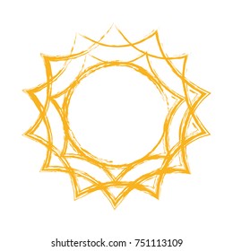 Sun icon isolated on white background, Vector illustration