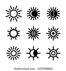 sun icon isolated sign symbol vector illustration - high quality black style vector icons
