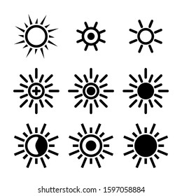 sun icon isolated sign symbol vector illustration - high quality black style vector icons
