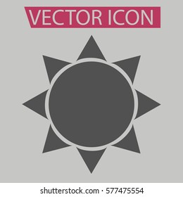Sun icon isolated sign symbol and flat style for app, web and digital design.