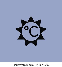 Sun icon isolated sign symbol and flat style for app, web and digital design. Vector illustration.