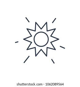 Sun icon. Isolated solar and sun icon line style. Premium quality vector symbol drawing concept for your logo web mobile app UI design.