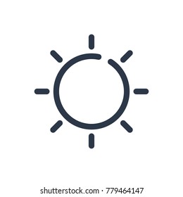 Sun icon. Isolated solar and sun icon line style. Premium quality vector symbol drawing concept for your logo web mobile app UI design.