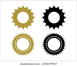 Sun icon isolated. Stencil clip art. Vector stock illustration. EPS 10