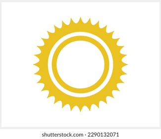 Sun icon isolated. Stencil clip art. Vector stock illustration. EPS 10