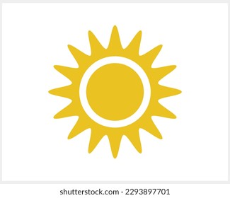 Sun icon isolated. Stencil clip art. Vector stock illustration. EPS 10