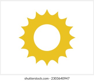 Sun icon isolated. Stencil clip art. Vector stock illustration. EPS 10