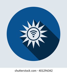sun Icon isolated vector flat design