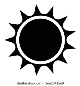 Sun icon isolated vector illustration