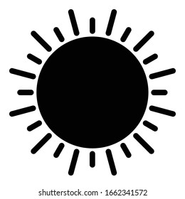 Sun icon isolated vector illustration