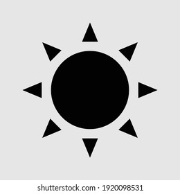 sun icon isolated vector illustration