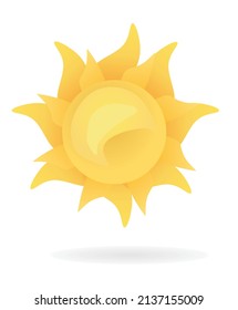 Sun icon isolated. vector illustration