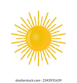 Sun icon isolated. Vector illustration