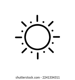sun icon with isolated vektor and transparent background
