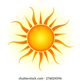 sun icon isolated in white background.
