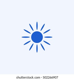 sun icon, isolated, white background