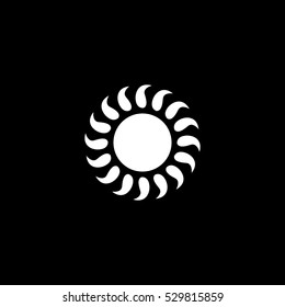 sun icon, isolated, white background