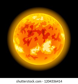 Sun icon. Isometric of sun vector icon for web design isolated