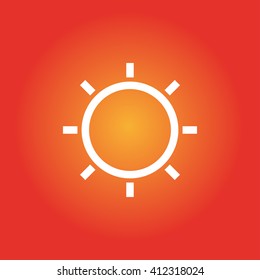 Sun icon. sun light