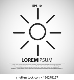 sun icon. sun line icon