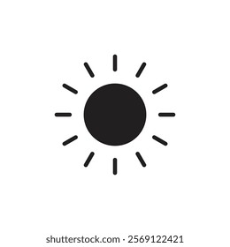 Sun icon Line Art Logo set