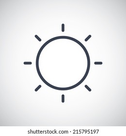 Sun icon in line style