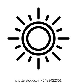 Sun icon in line style