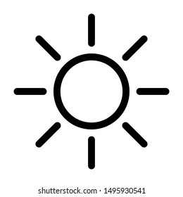 Sun icon. Line vector icon. EPS 10