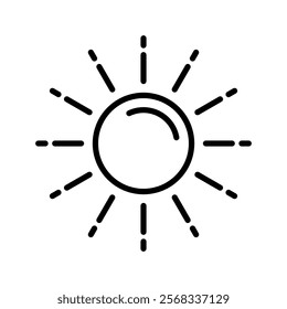 Sun icon line vector illustration design with trendy style