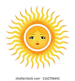 sun icon, logo cartoon symbol, sunshine sun weather forecast icon, sun vector seasons sunny weather, sunny weather icon illustration