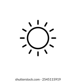 Diseño del logotipo del icono del sol. Signo y símbolo del brillo