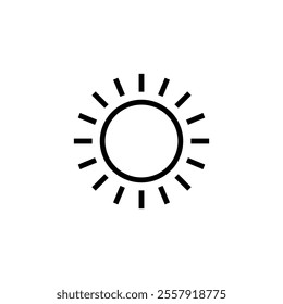 Sun icon logo design. Brightness sign and symbol