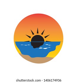 sun icon logo design illustration vector template