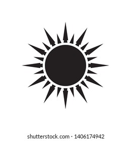sun icon logo design illustration vector template