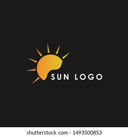 Sun icon logo design template