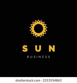 Sun Icon Logo Design Template
