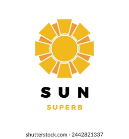 Sun Icon Logo Design Template