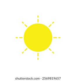 Sun icon logo design template isolated illustration