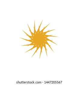 Sun icon logo design vector template